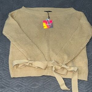 Missguided knit it girl sweater with bow sleeves! NWT